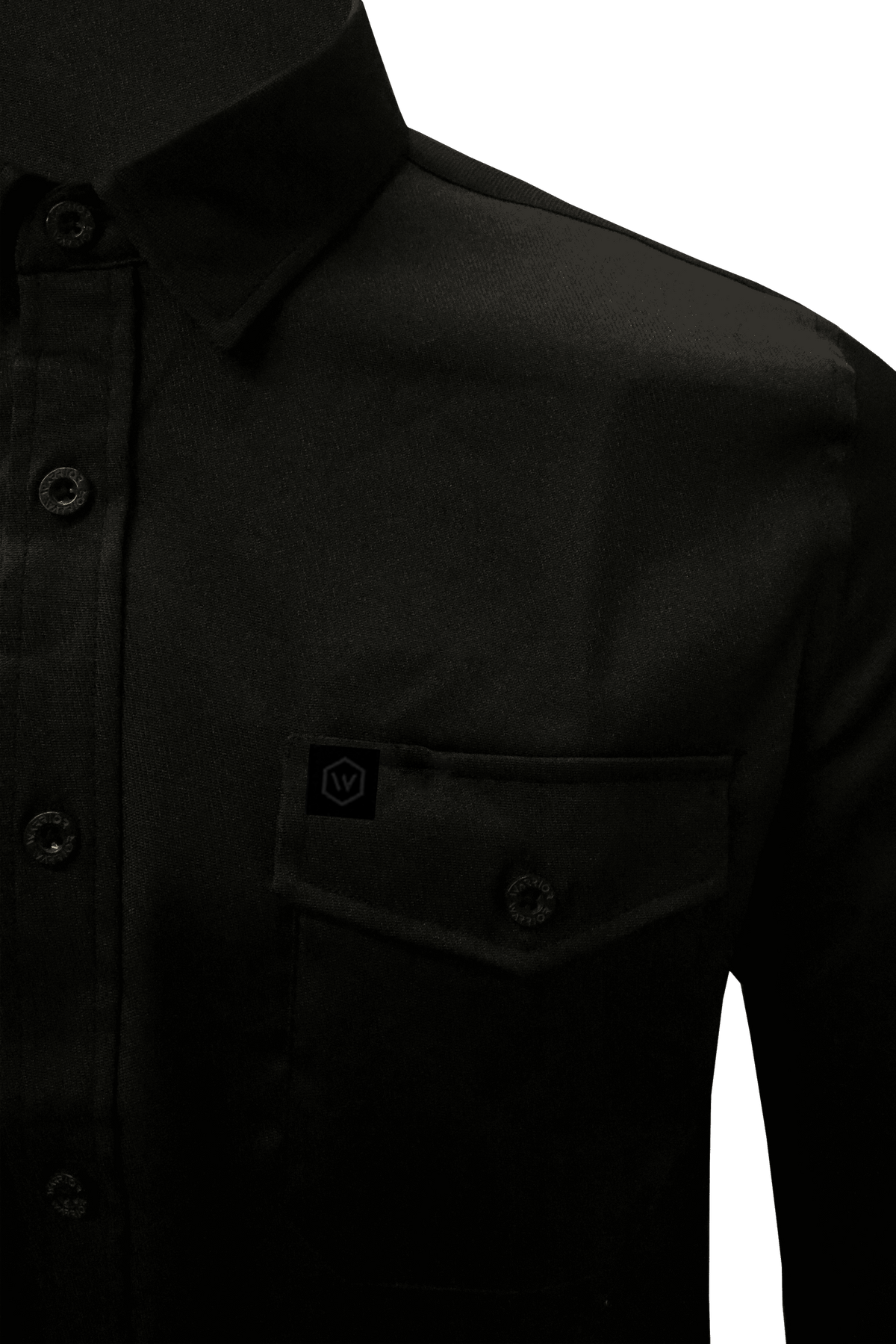 Solid Black Midweight Flannel