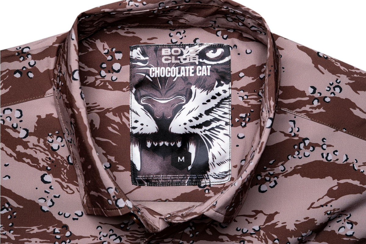 Chocolate Cat Button Down