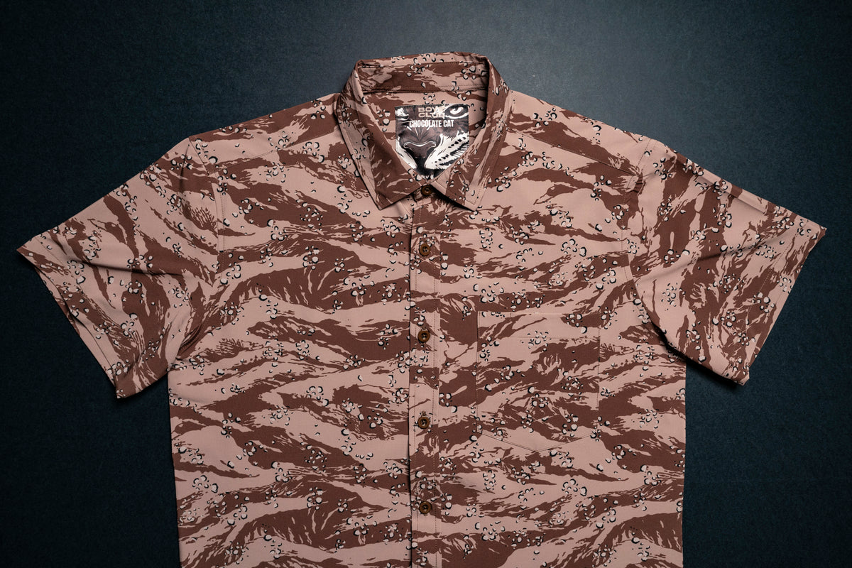 Chocolate Cat Button Down