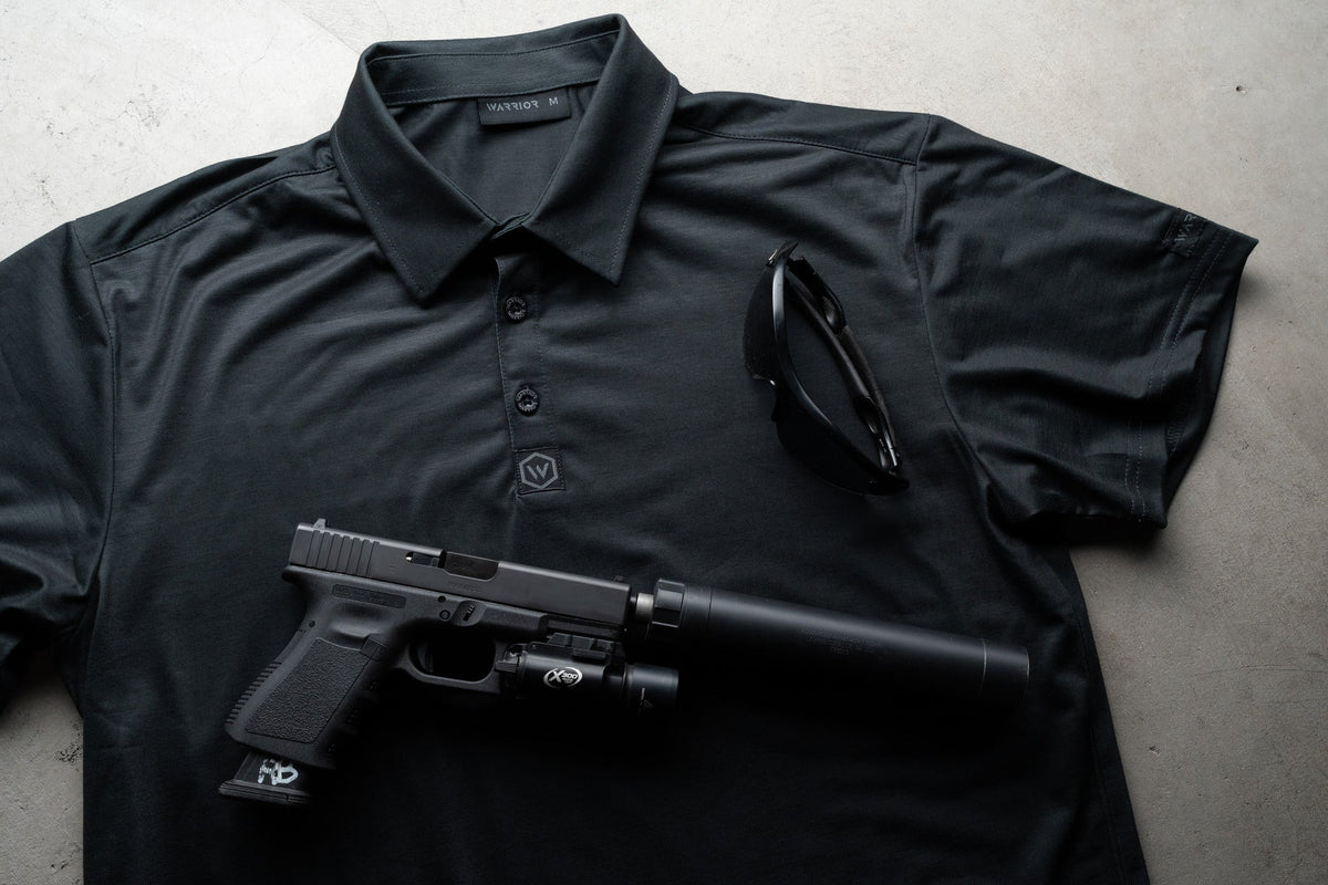 Solid Black Polo