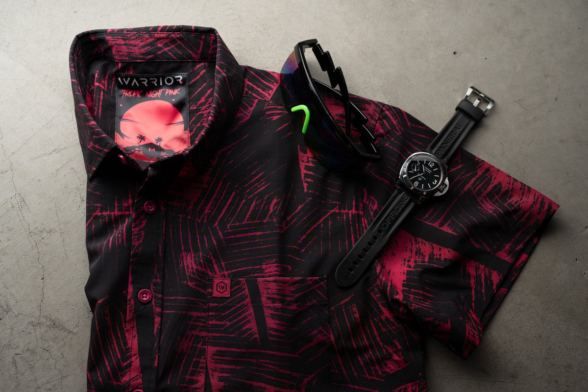 Tropic Night Pink Button Down FINAL SALE