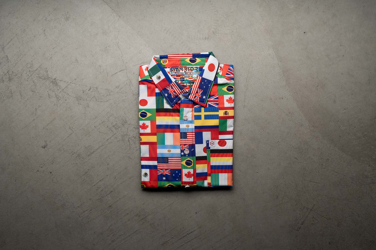 COD Flags of the World Button Down FINAL SALE