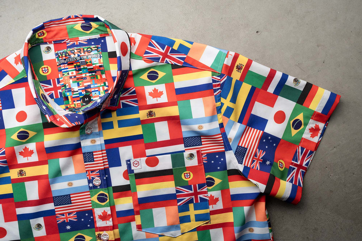 COD Flags of the World Button Down FINAL SALE
