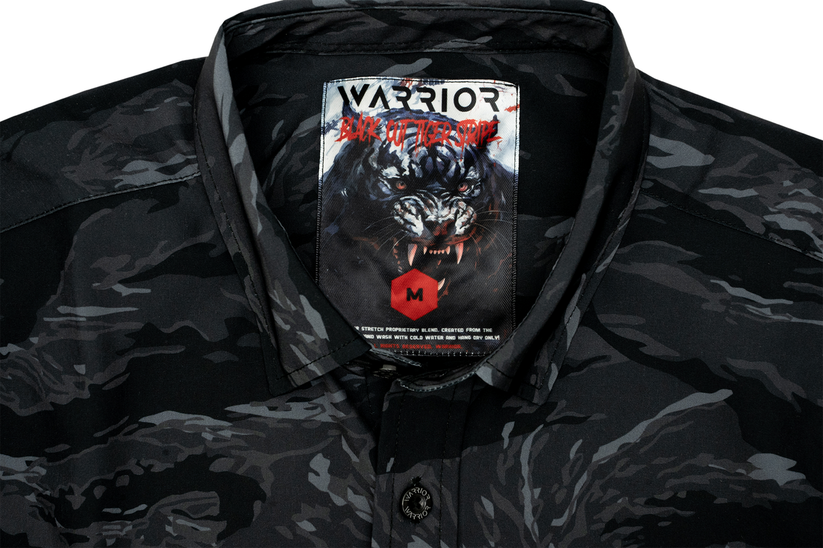 Blackout Tiger Stripe Button Down