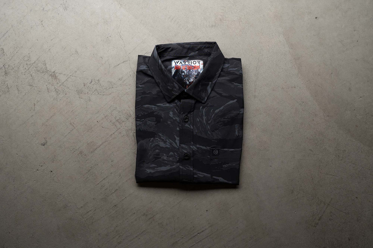 Blackout Tiger Stripe Button Down