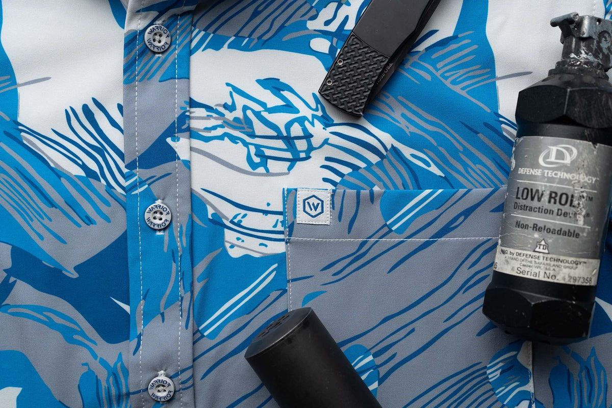 Artic Blue Rhodie Button Down FINAL SALE