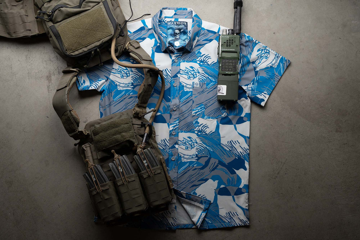 Artic Blue Rhodie Button Down FINAL SALE
