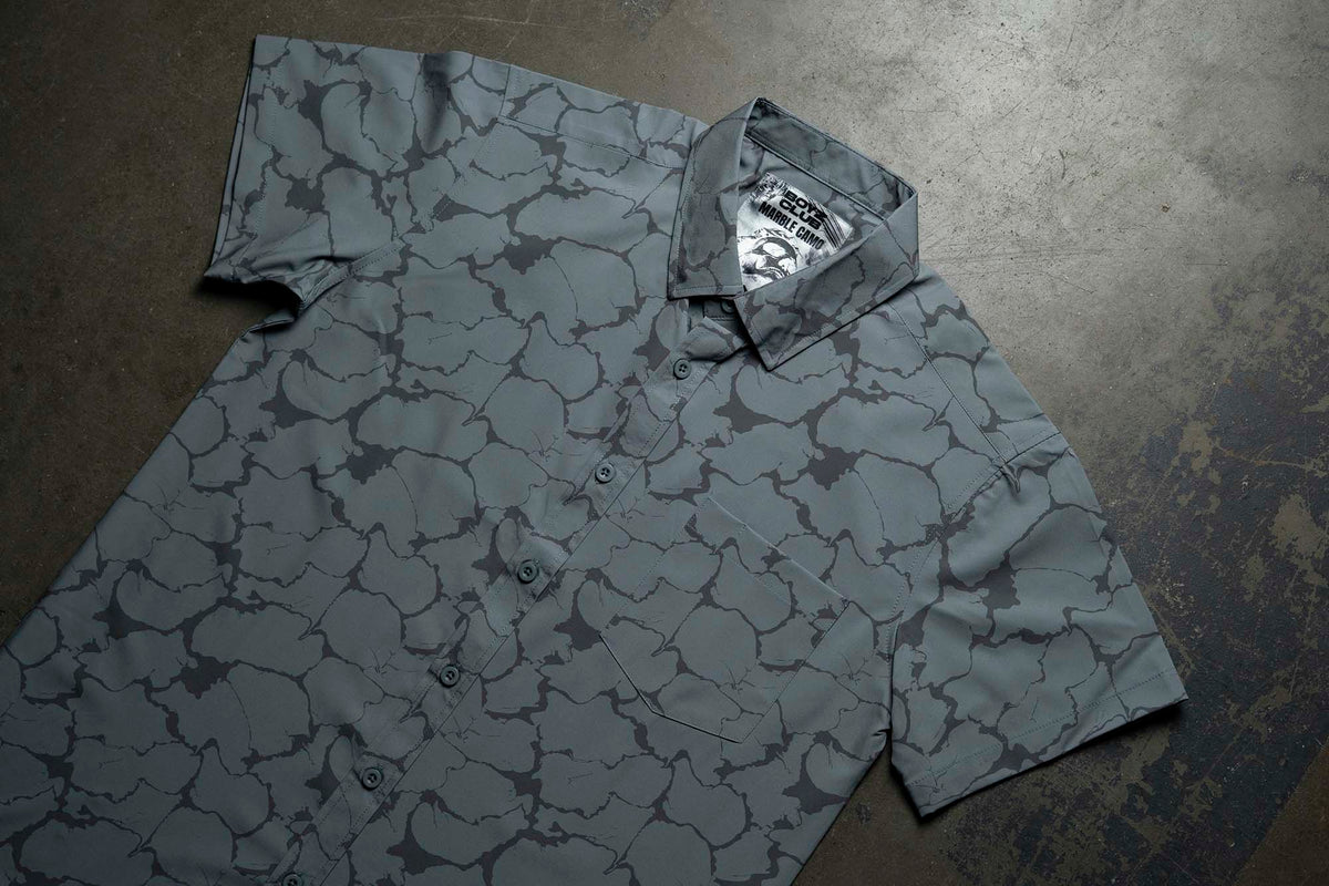Marble Camo Button Down
