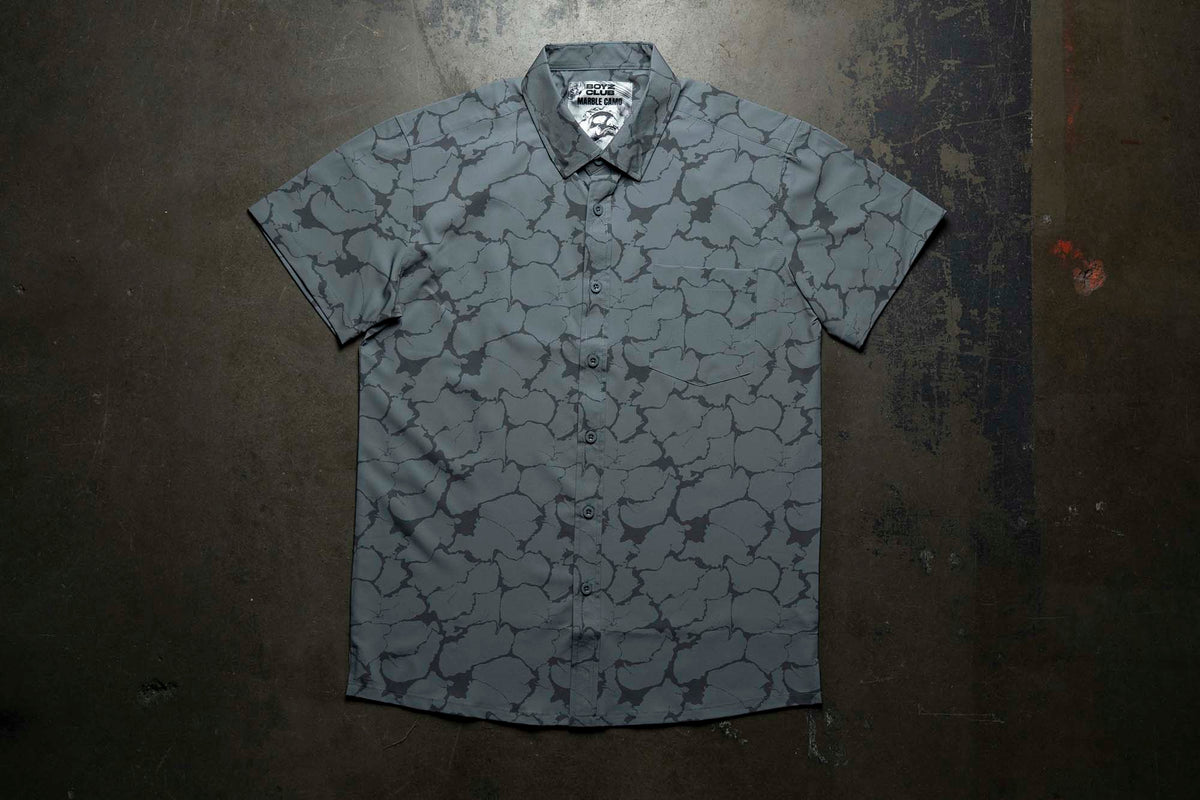 Marble Camo Button Down