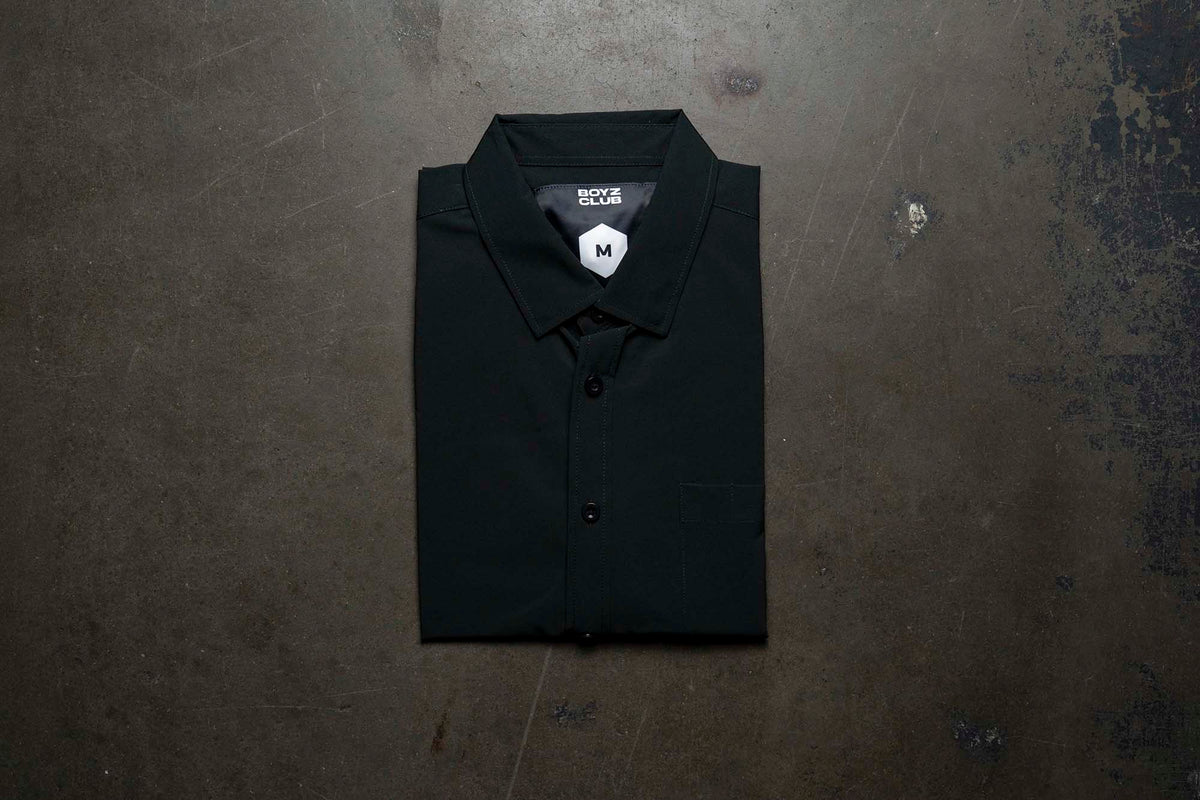 Solid Black Button Down