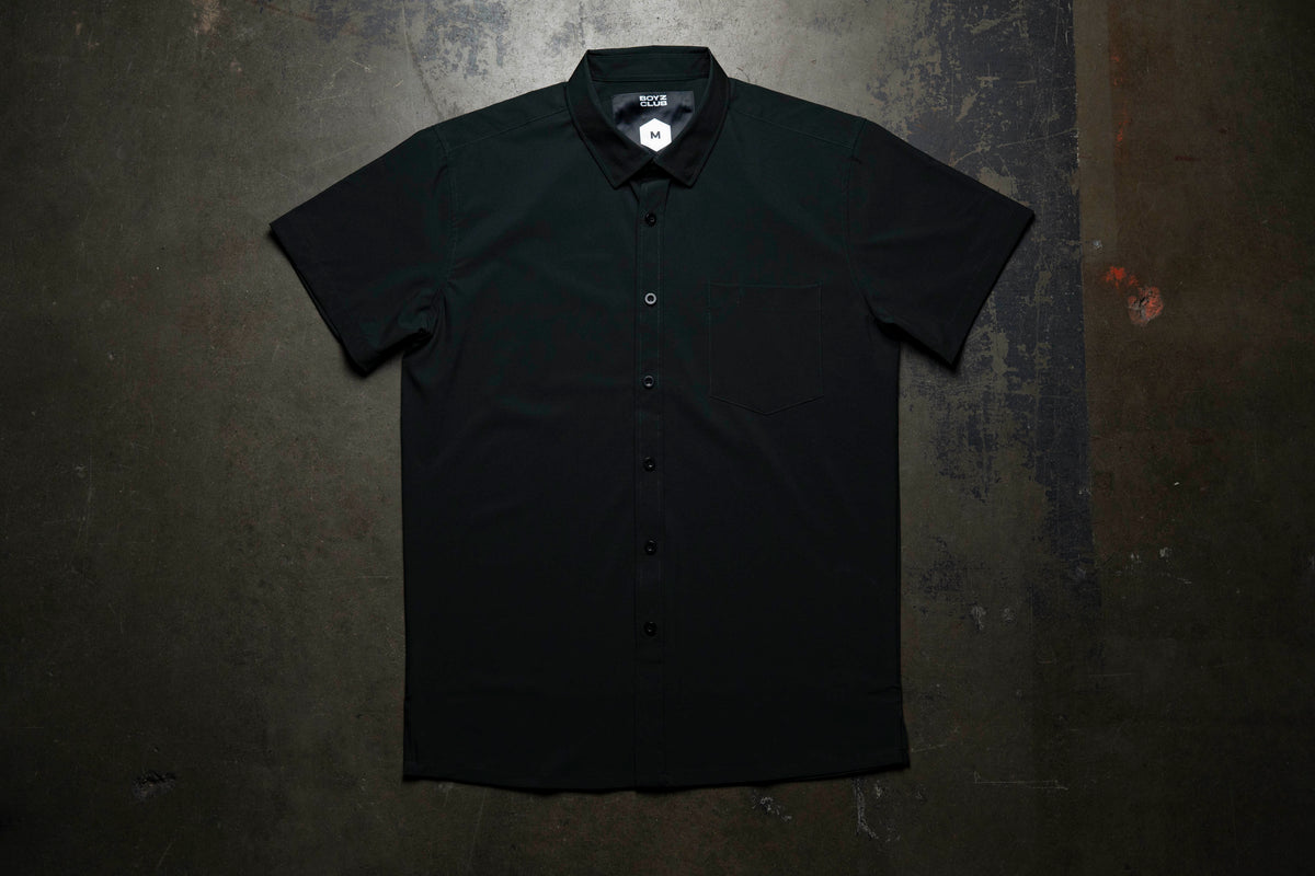 Solid Black Button Down