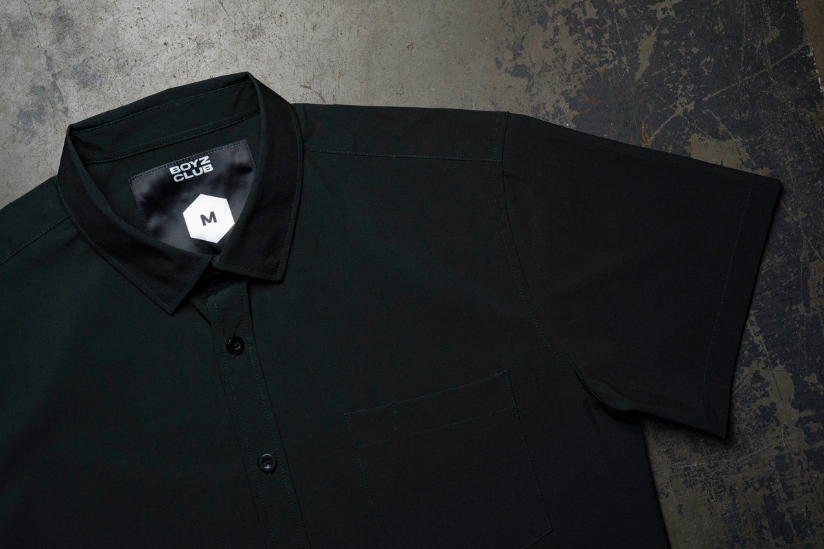 Solid Black Button Down