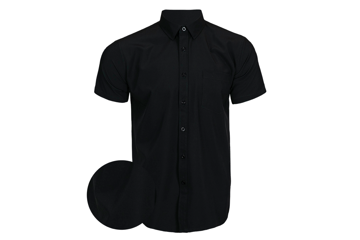 Solid Black Button Down