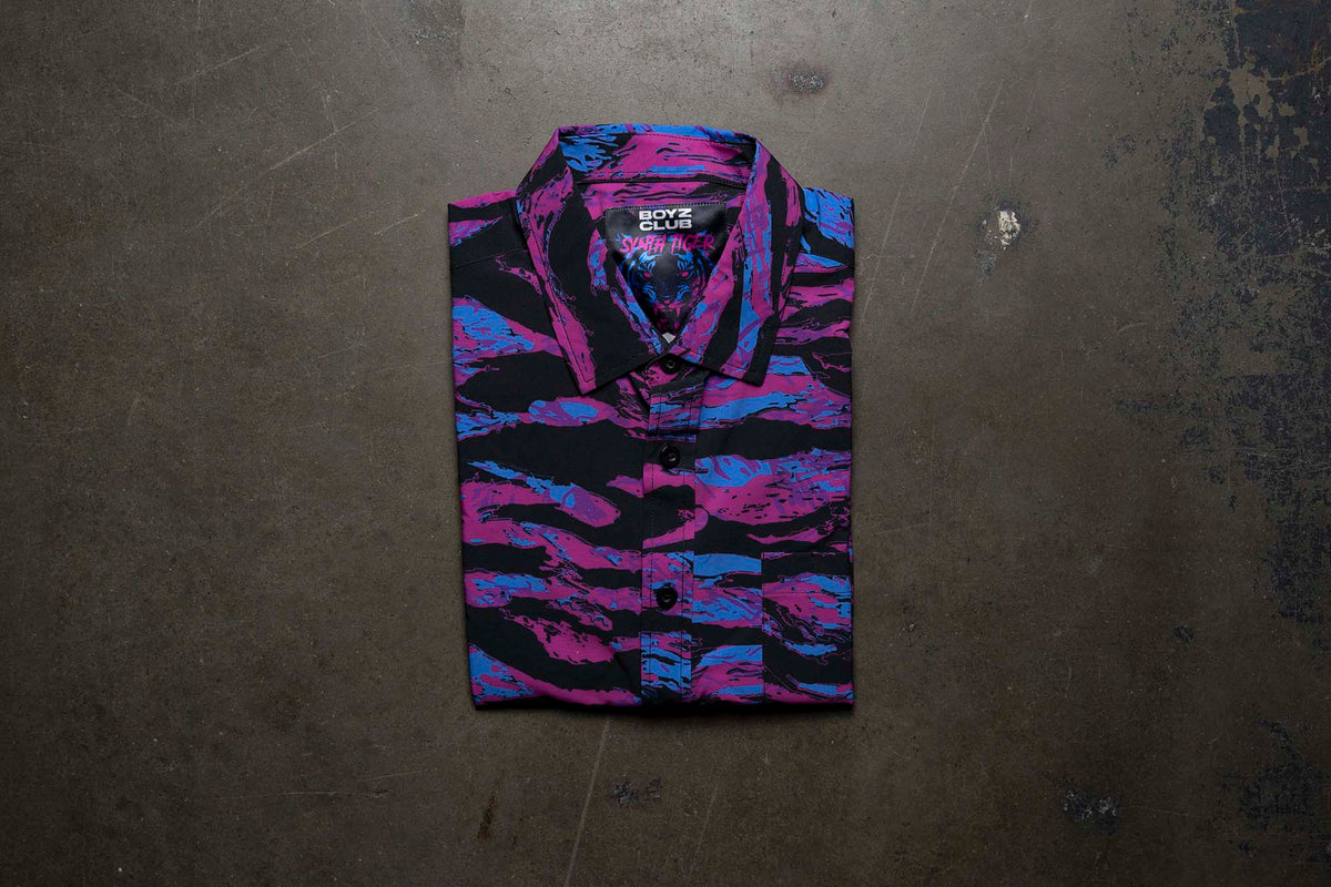 Synth Tiger Button Down