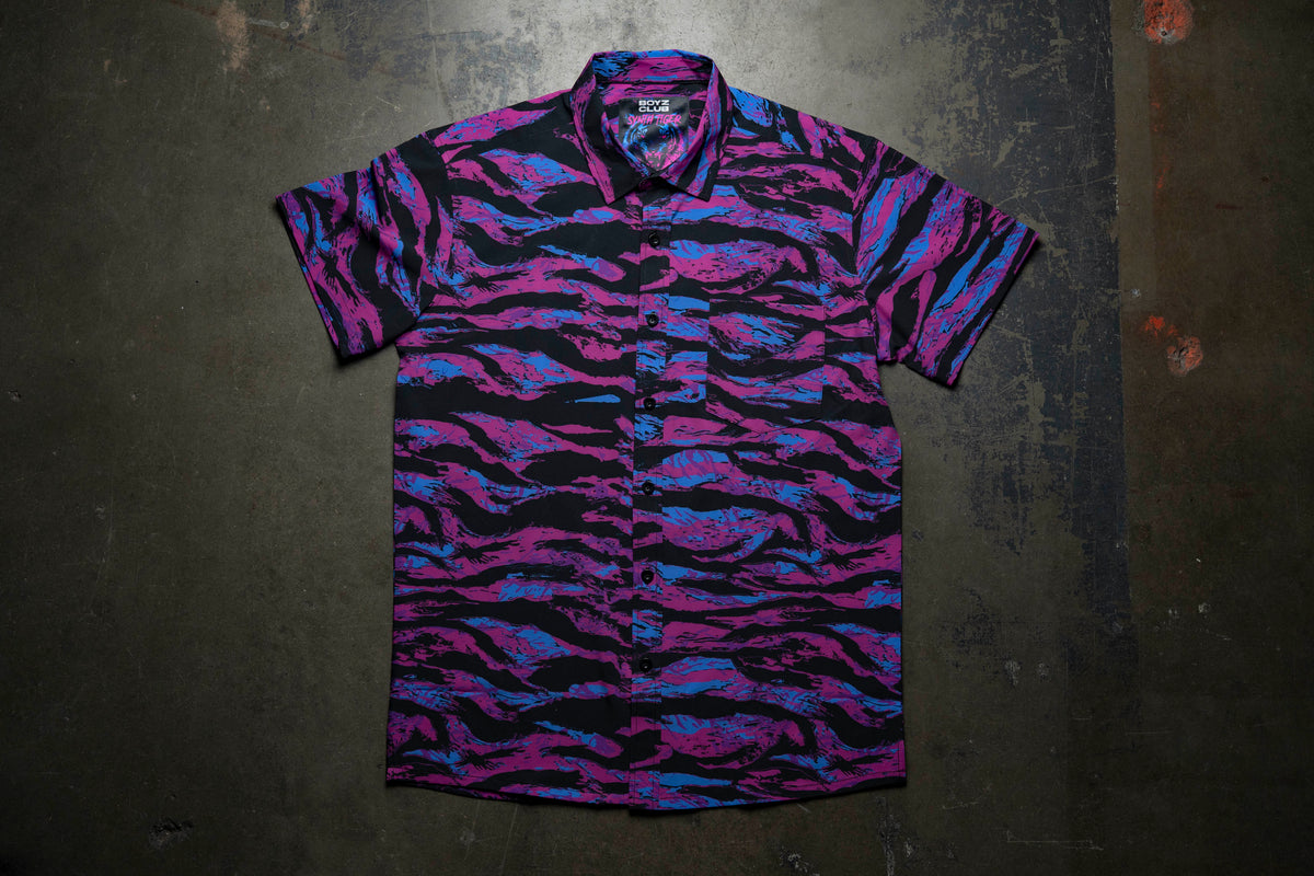 Synth Tiger Button Down
