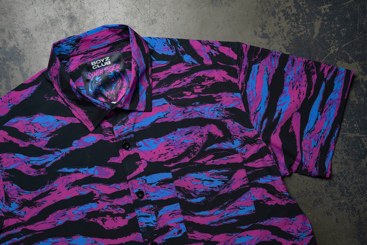 Synth Tiger Button Down
