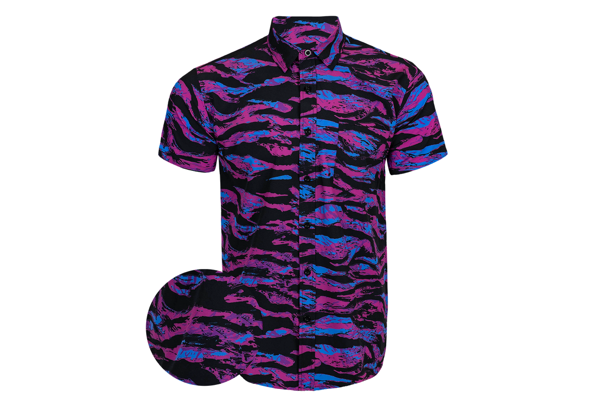 Synth Tiger Button Down