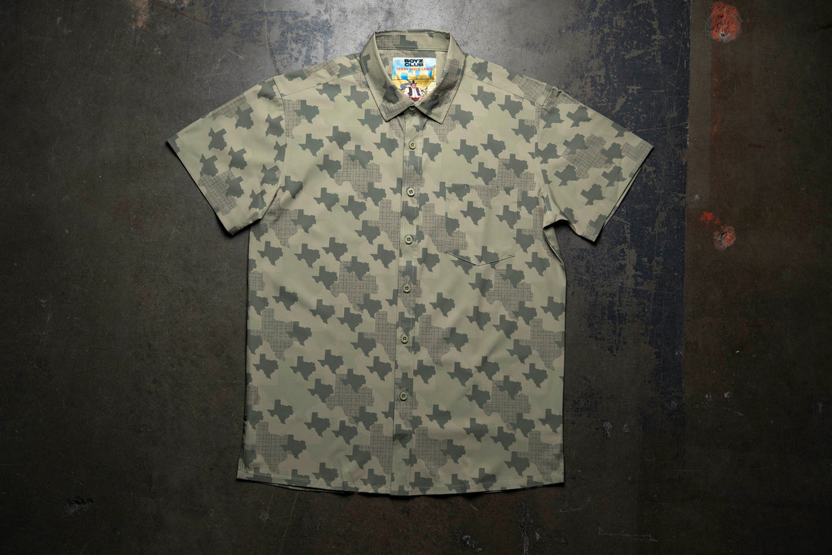 Texas State Camo Button Down