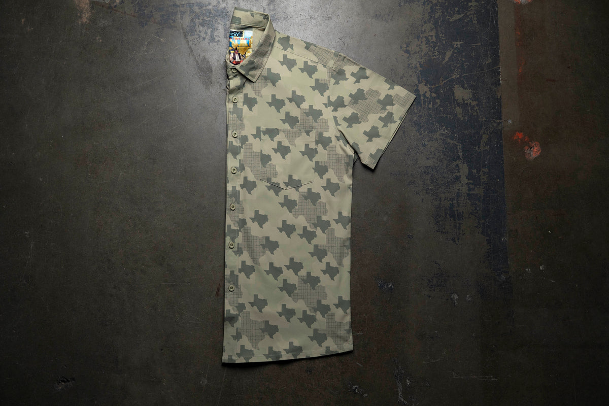 Texas State Camo Button Down