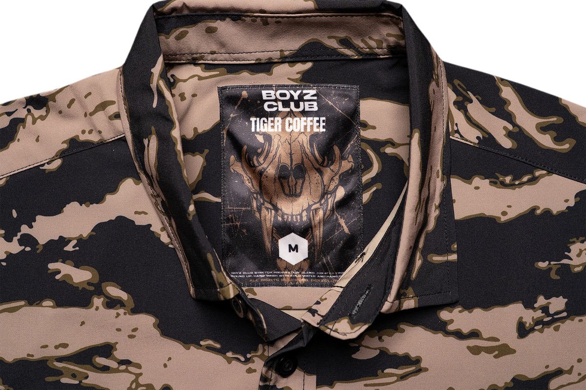 Tiger Coffee Button Down