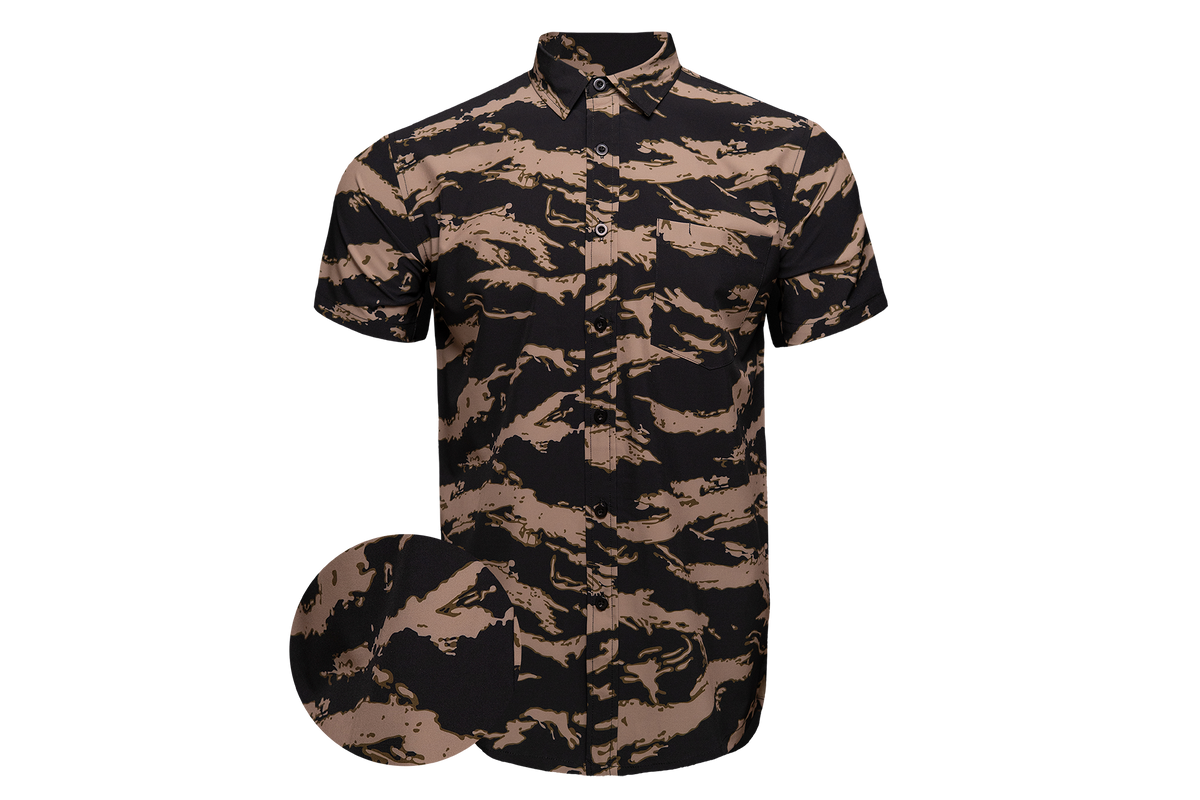 Tiger Coffee Button Down