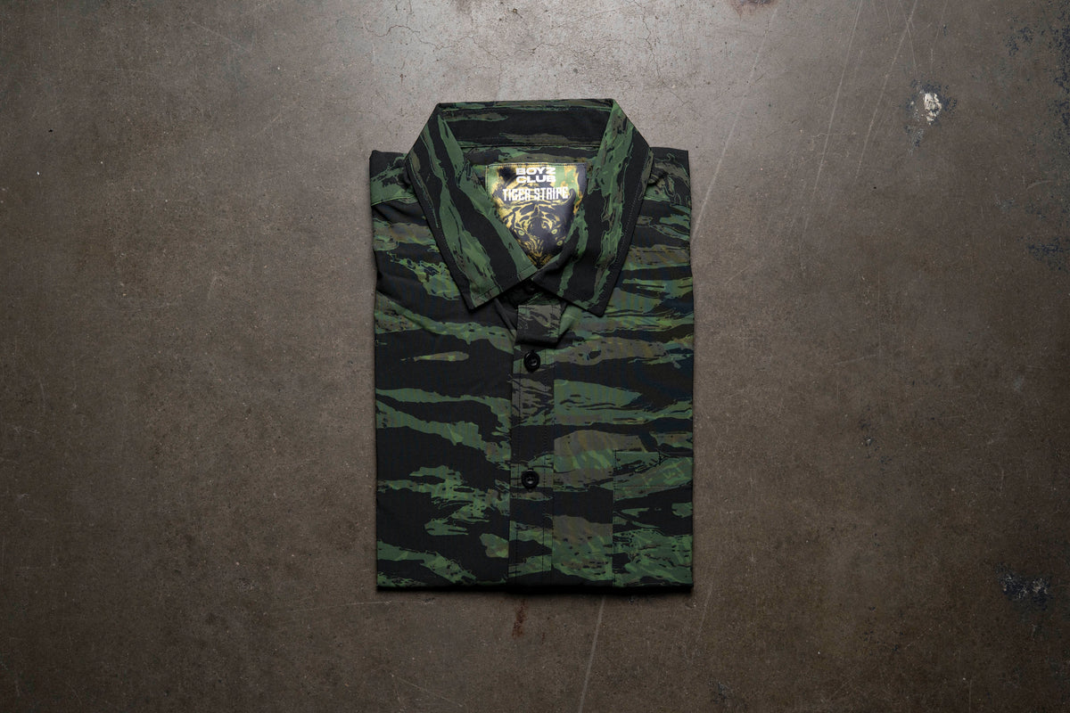 Tiger Stripe Button Down