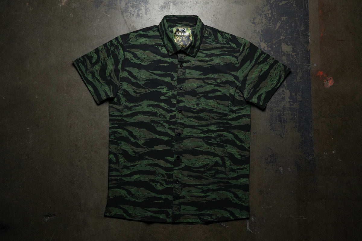 Tiger Stripe Button Down