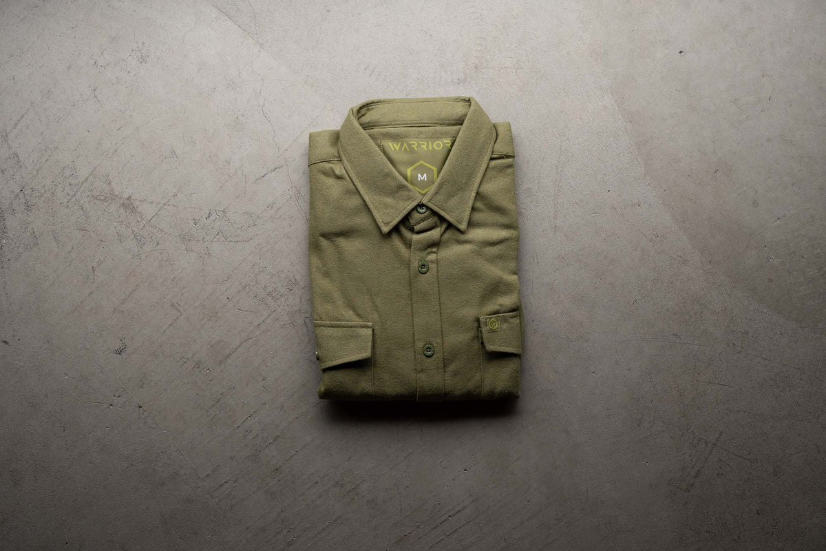 Solid OD Green Midweight Flannel