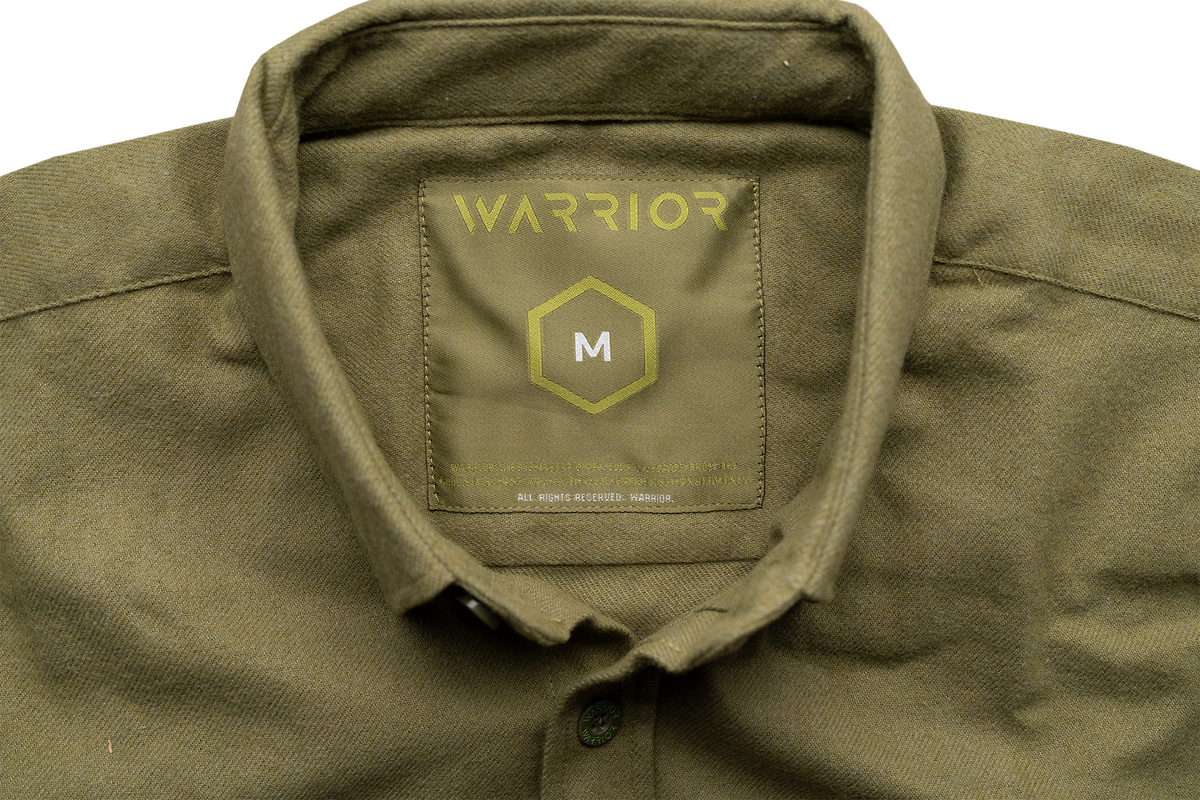 Solid OD Green Midweight Flannel