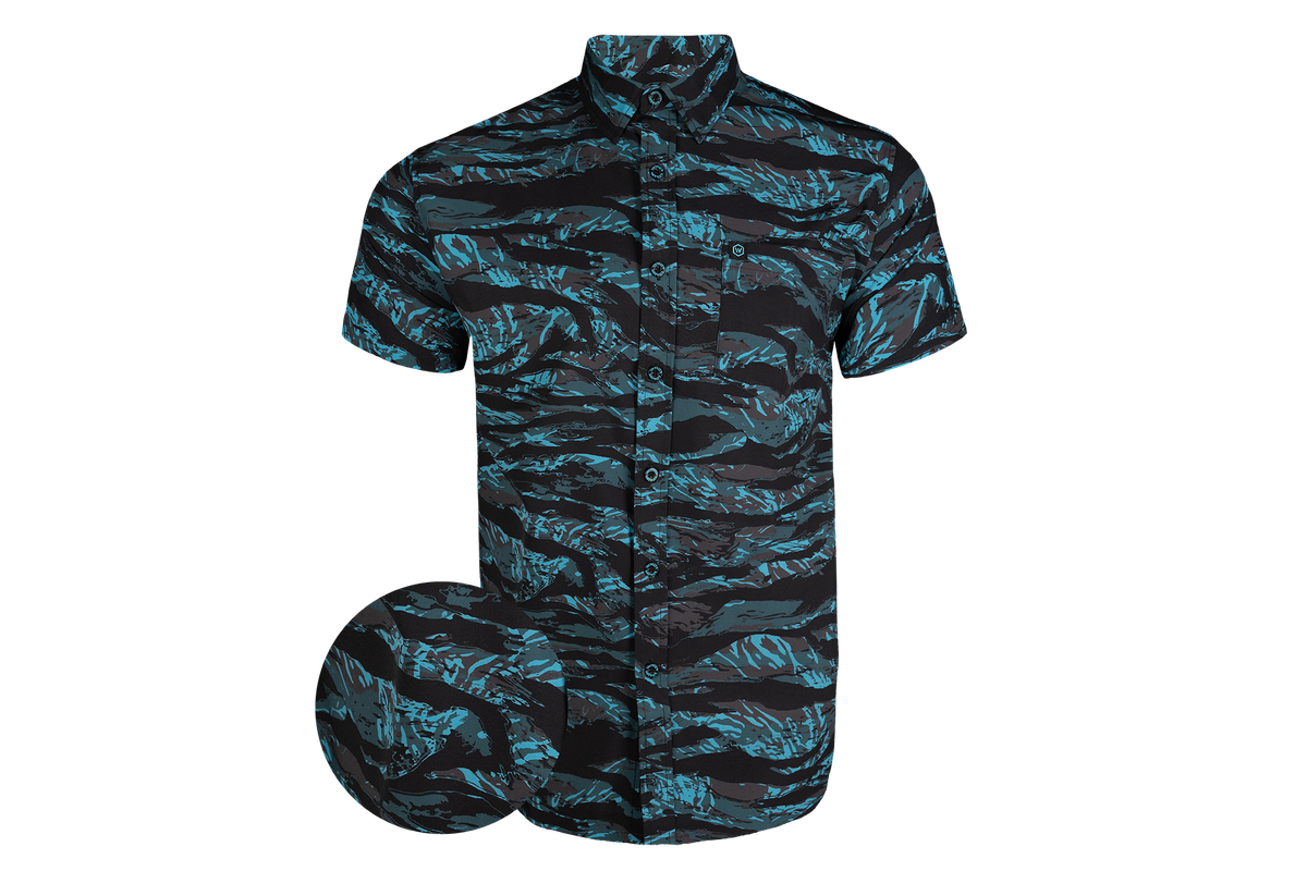 Sub Zero Tiger Stripe Button Down