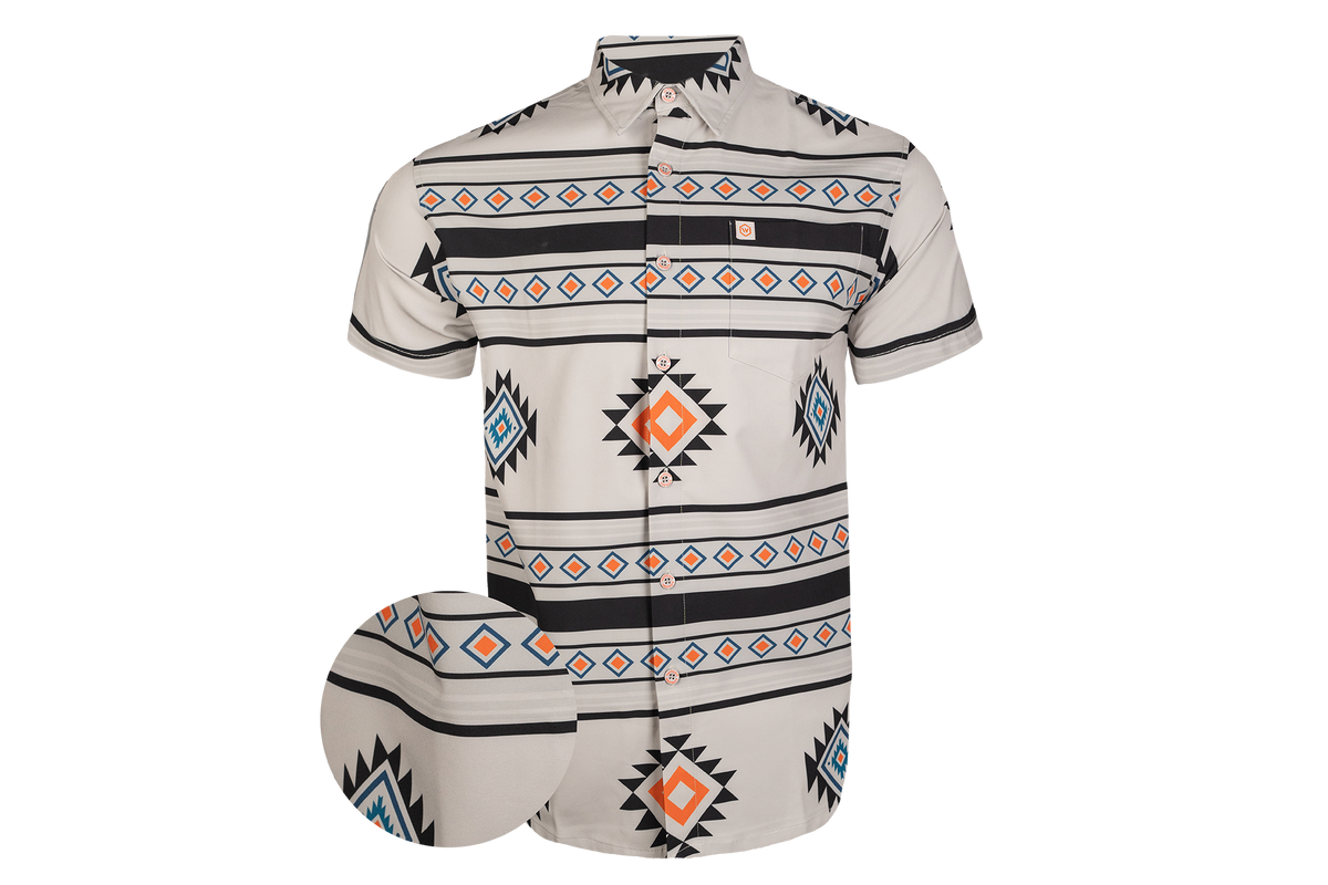 Western Print Button Down