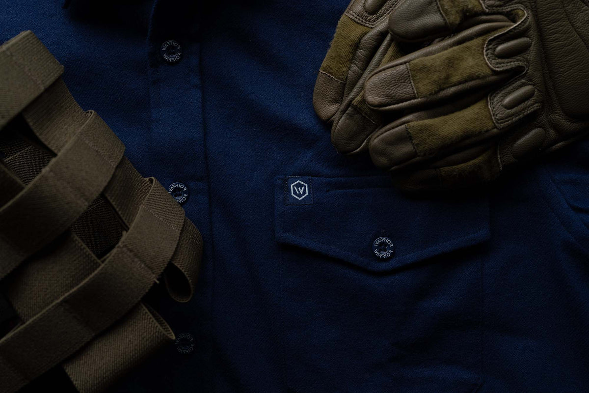 Solid Navy Midweight Flannel