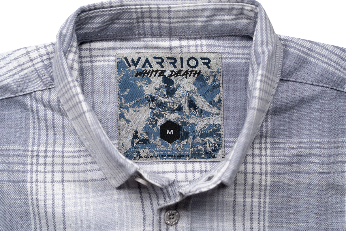White Death Plaid Flannel