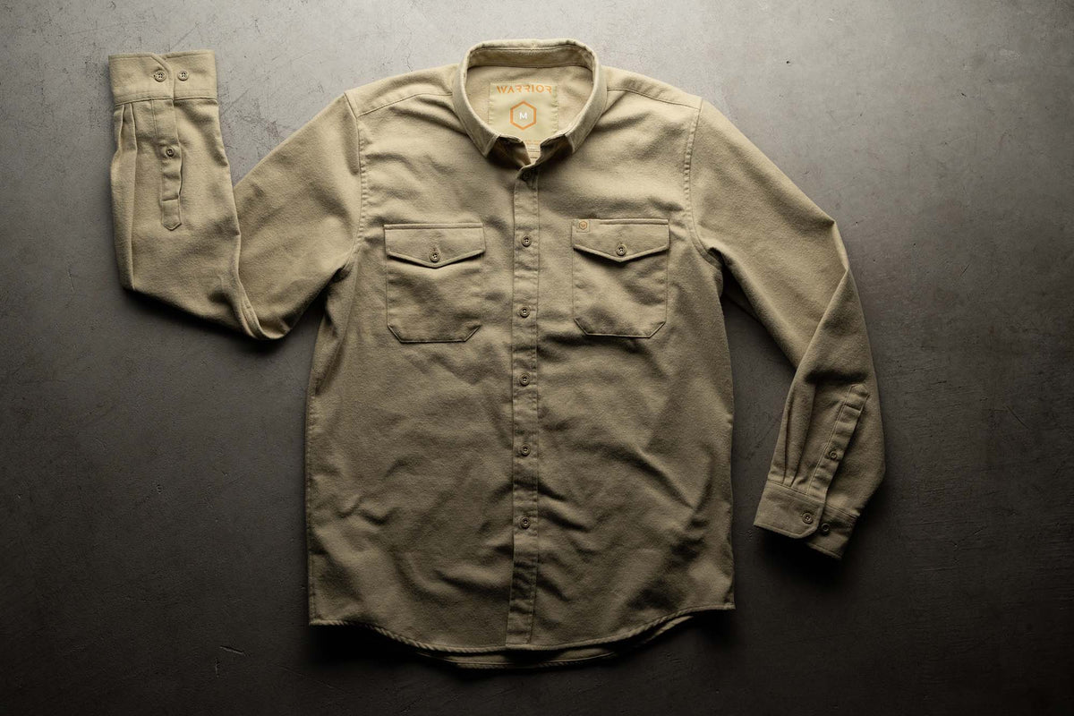 Solid Tan Midweight Flannel
