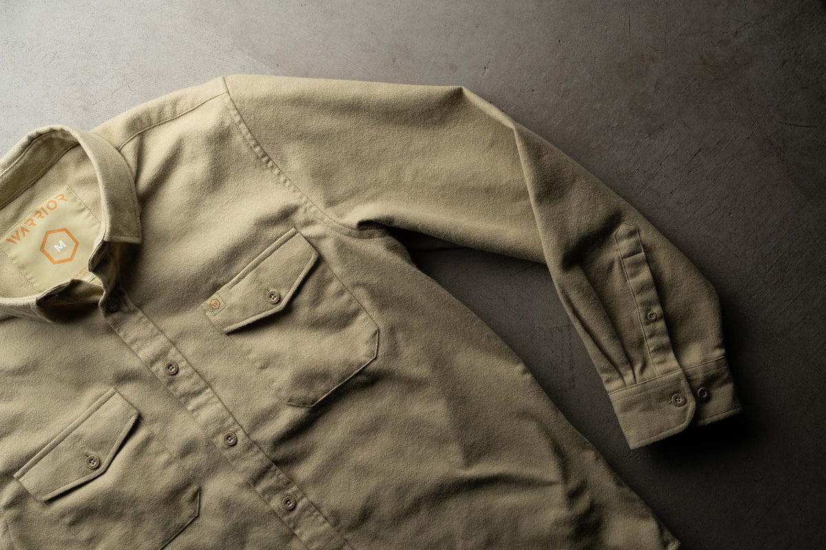 Solid Tan Midweight Flannel