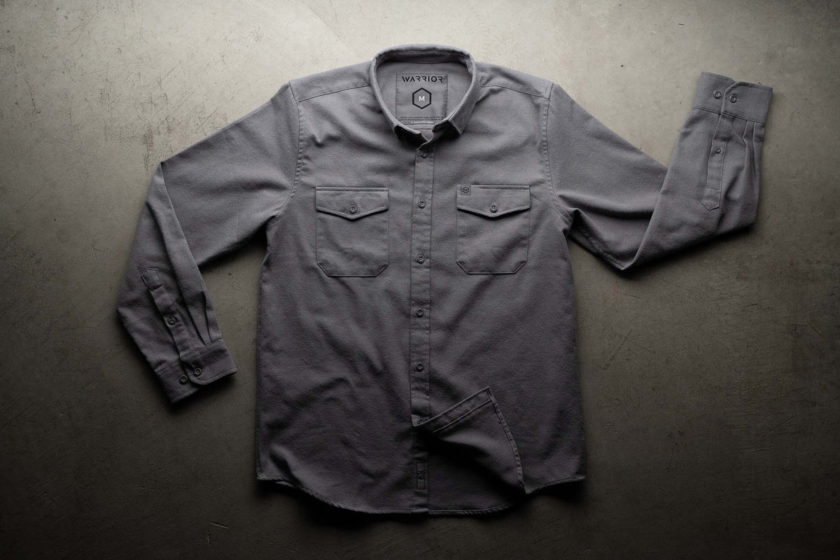 Solid Grey Midweight Flannel