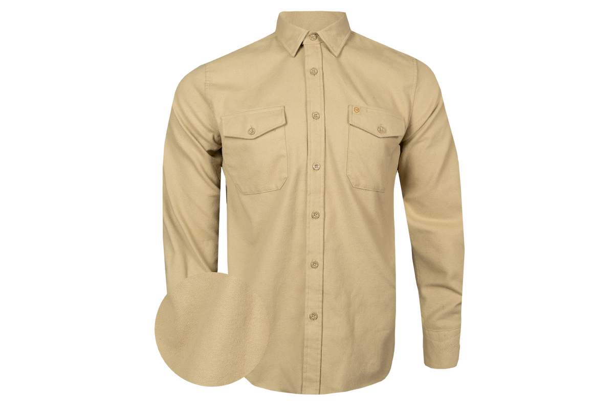 Solid Tan Midweight Flannel