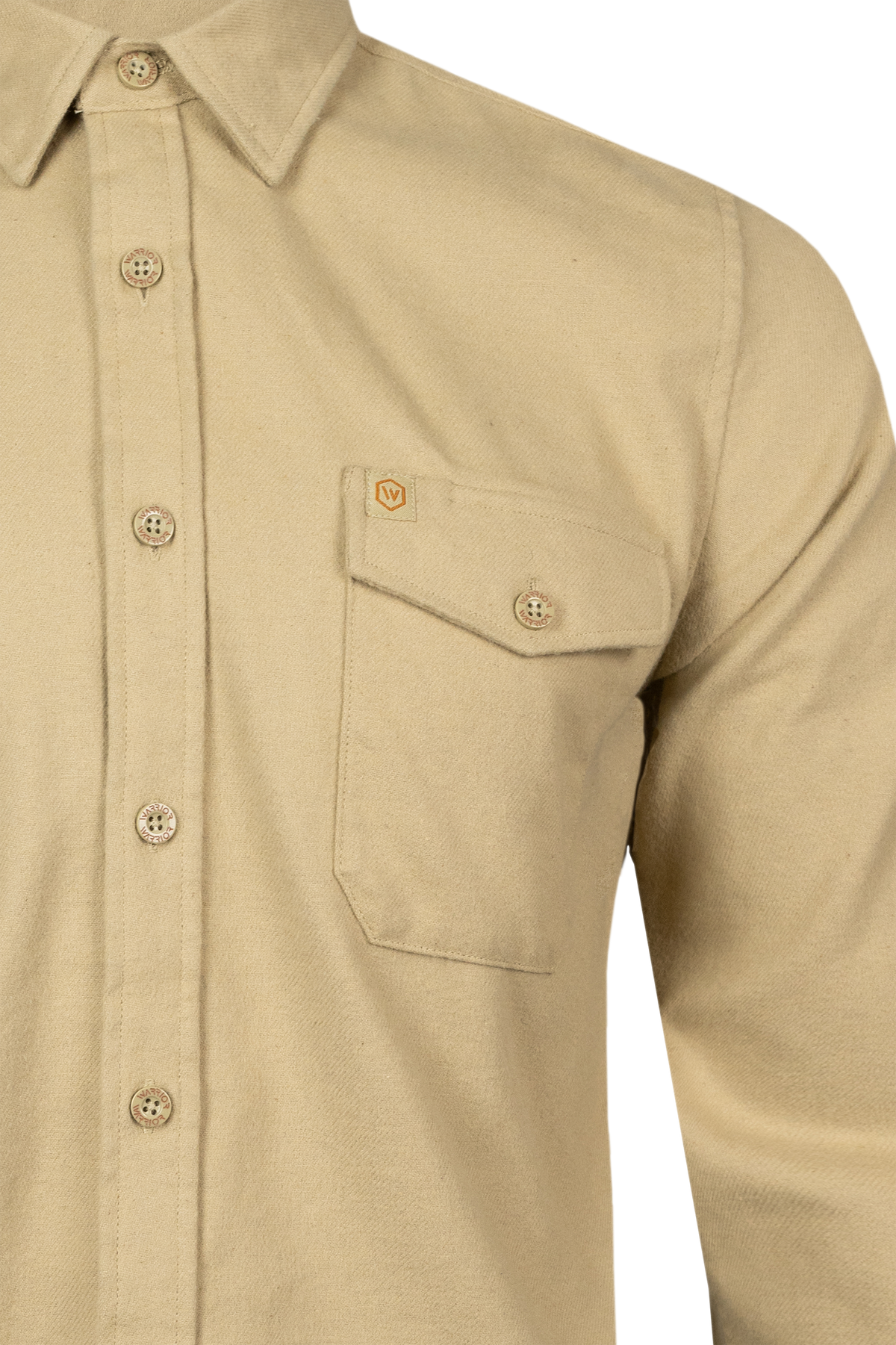 Solid Tan Midweight Flannel