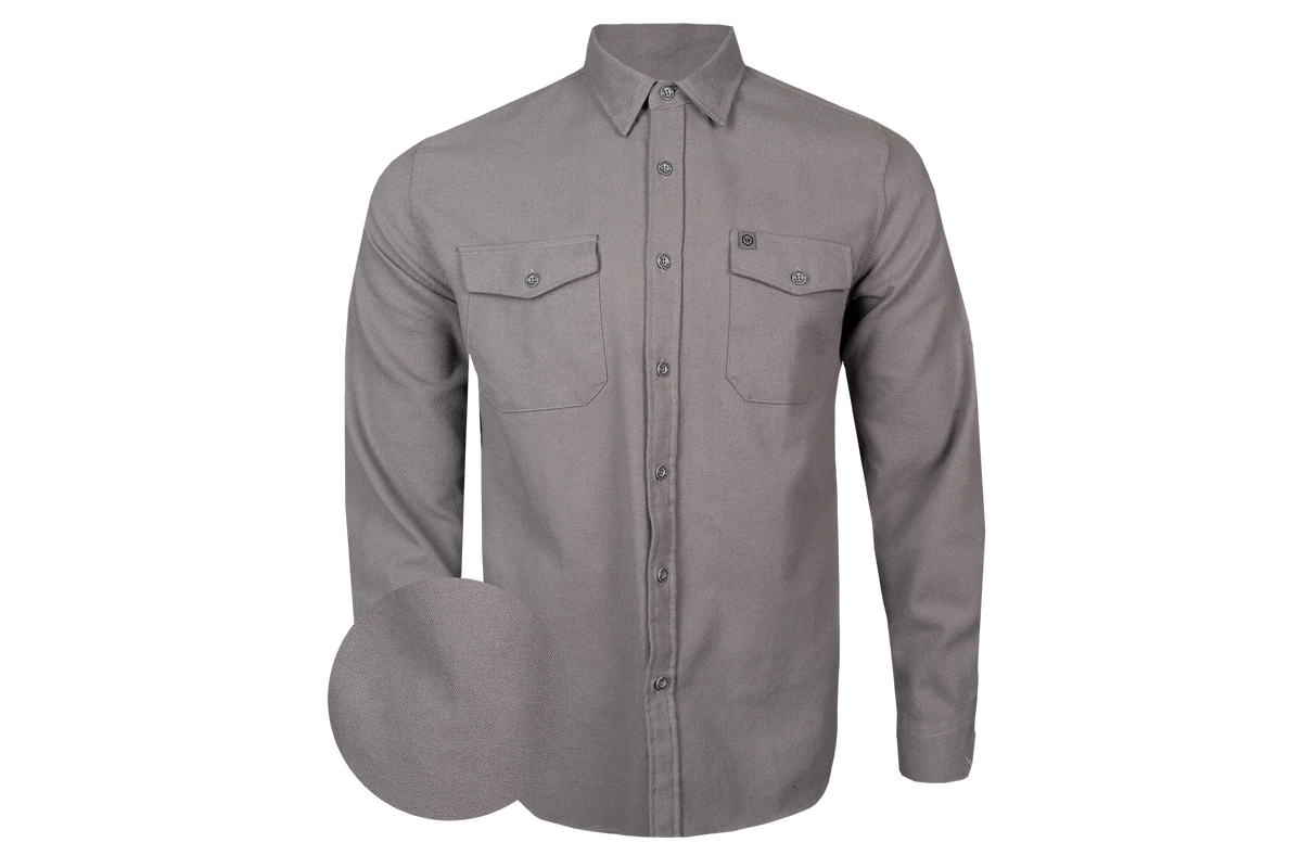 Solid Grey Midweight Flannel
