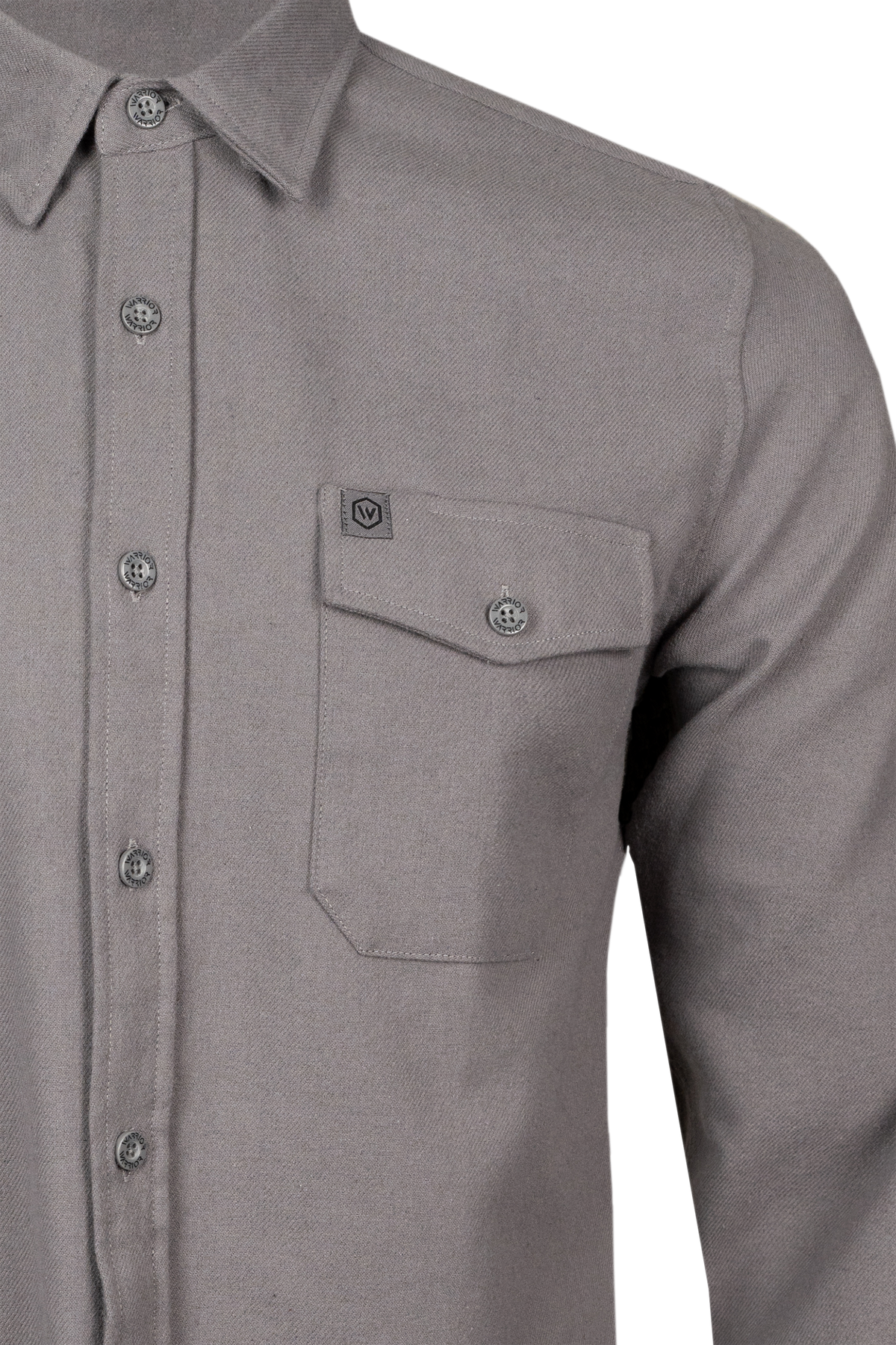 Solid Grey Midweight Flannel